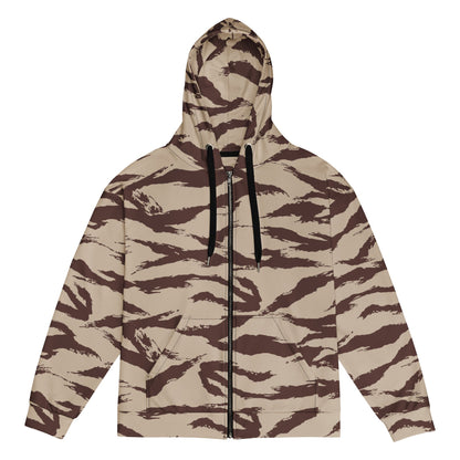 Moroccan Lizard Desert CAMO Unisex zip hoodie - 2XS - Zip Hoodies