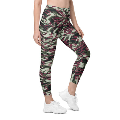 Moroccan Lizard CAMO Leggings with pockets - 2XS - Womens With Pockets