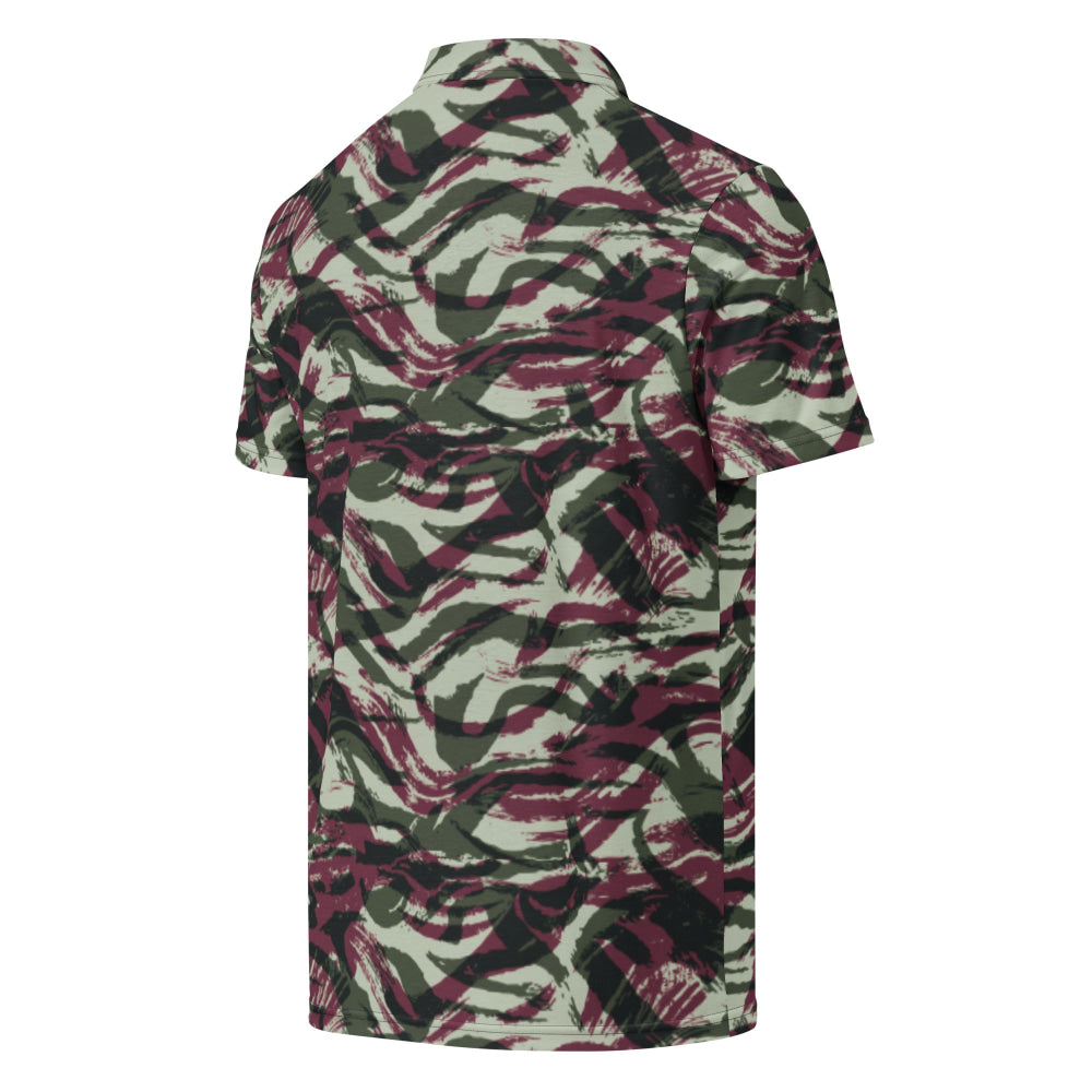 Moroccan Lizard CAMO Men’s slim fit polo - Mens Slim Fit Polo