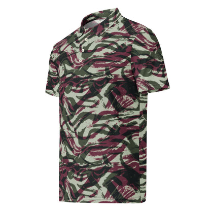 Moroccan Lizard CAMO Men’s slim fit polo - Mens Slim Fit Polo