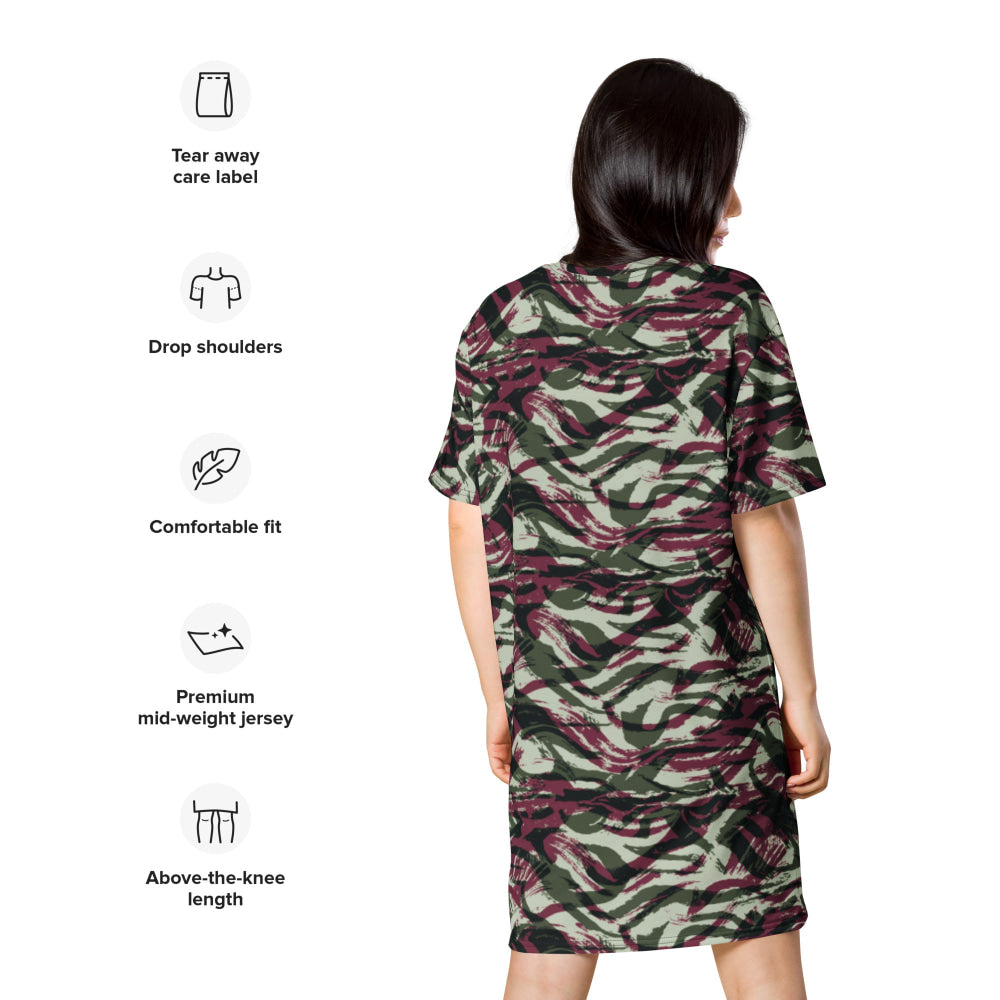 Moroccan Lizard CAMO T-shirt dress - Womens T-Shirt Dress