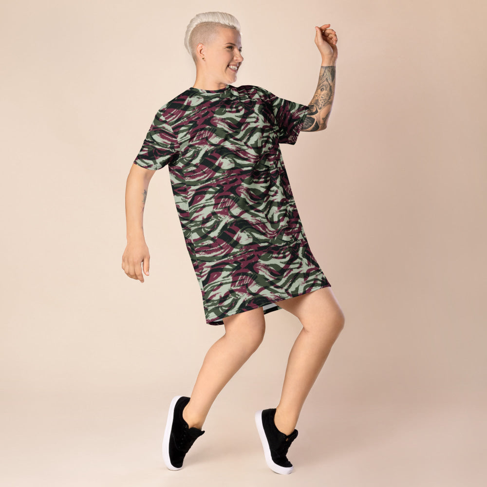 Moroccan Lizard CAMO T-shirt dress - Womens T-Shirt Dress