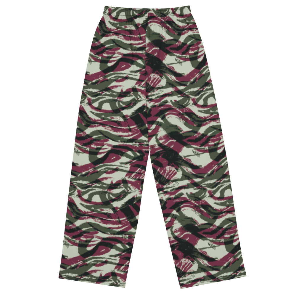 Moroccan Lizard CAMO unisex wide-leg pants - Unisex Wide-Leg Pants