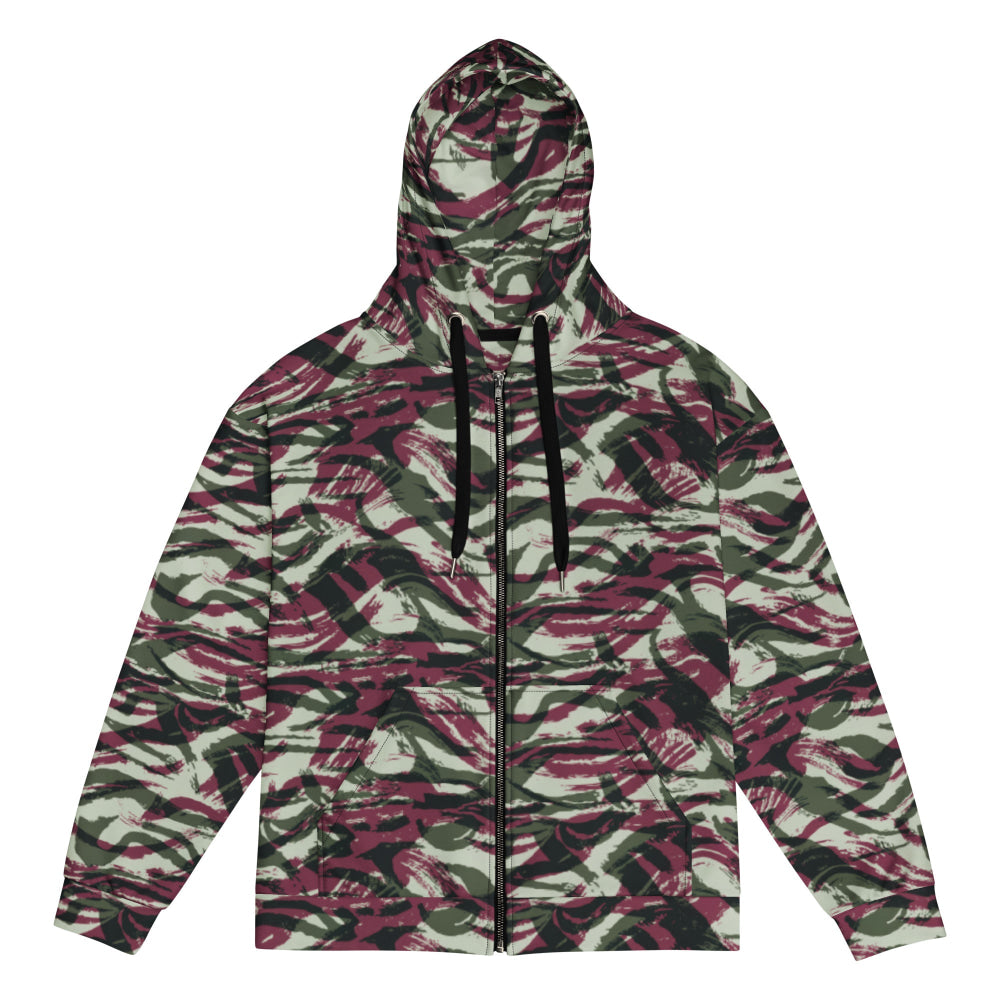 Moroccan Lizard CAMO Unisex zip hoodie - 2XS - Zip Hoodie