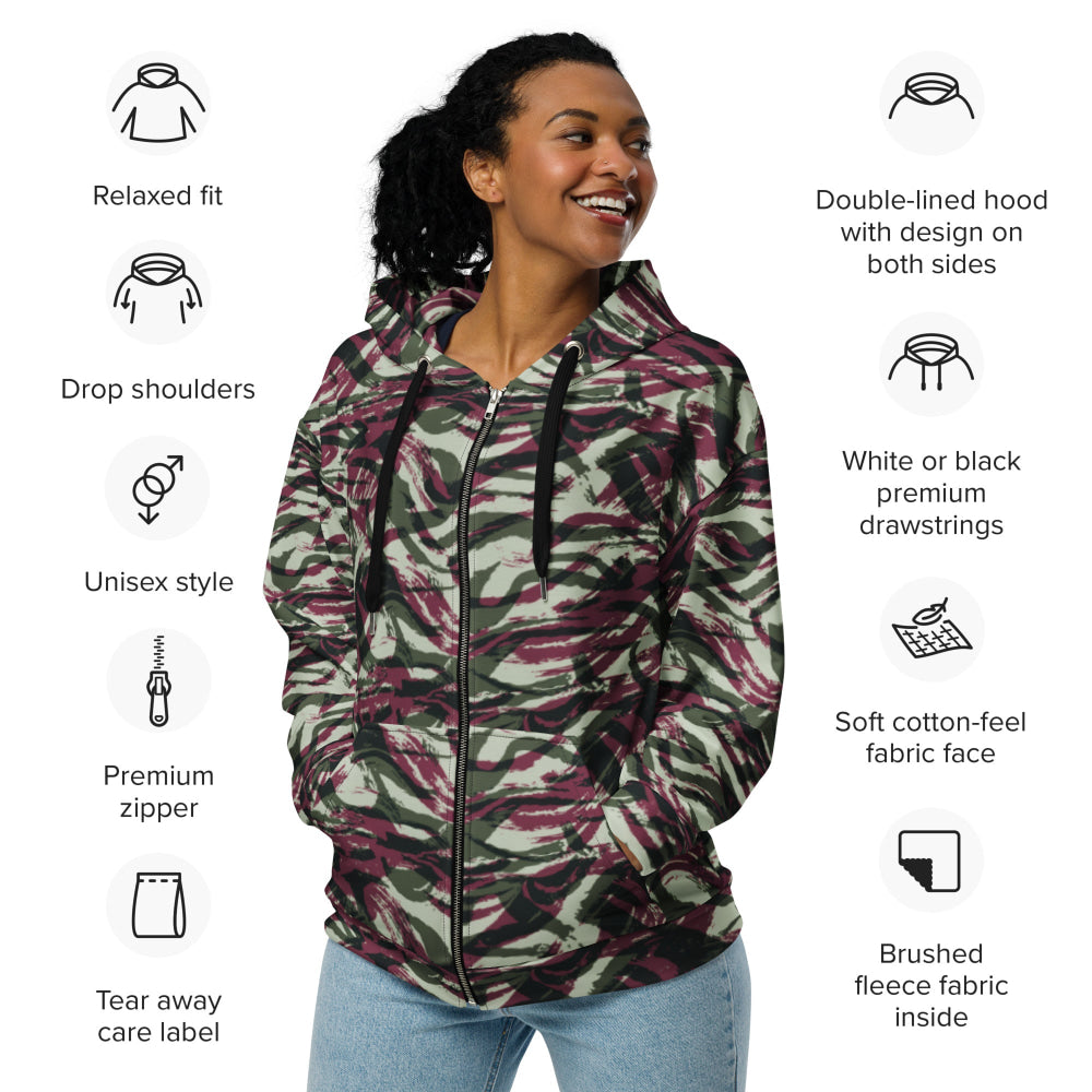 Moroccan Lizard CAMO Unisex zip hoodie - Zip Hoodie