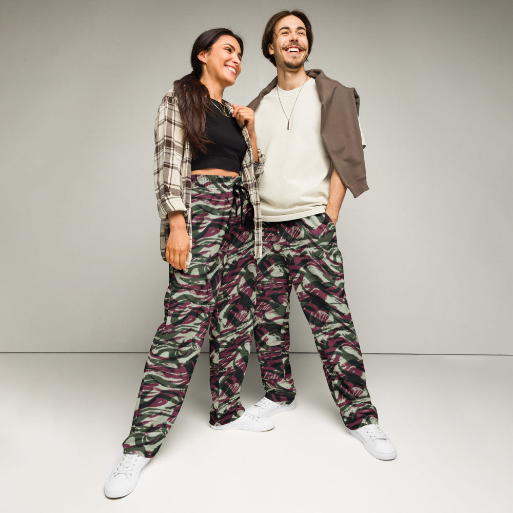 Moroccan Lizard CAMO Wide-leg joggers - 2XS - Unisex Joggers