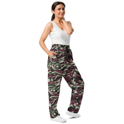 Moroccan Lizard CAMO Wide-leg joggers - Unisex Joggers