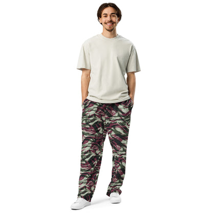 Moroccan Lizard CAMO Wide-leg joggers - Unisex Joggers