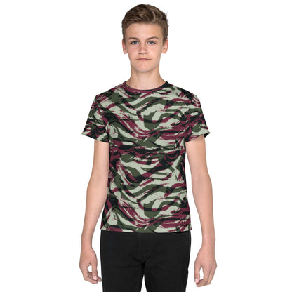 Moroccan Lizard CAMO Youth crew neck t-shirt - 8 - Crew Neck T-shirt