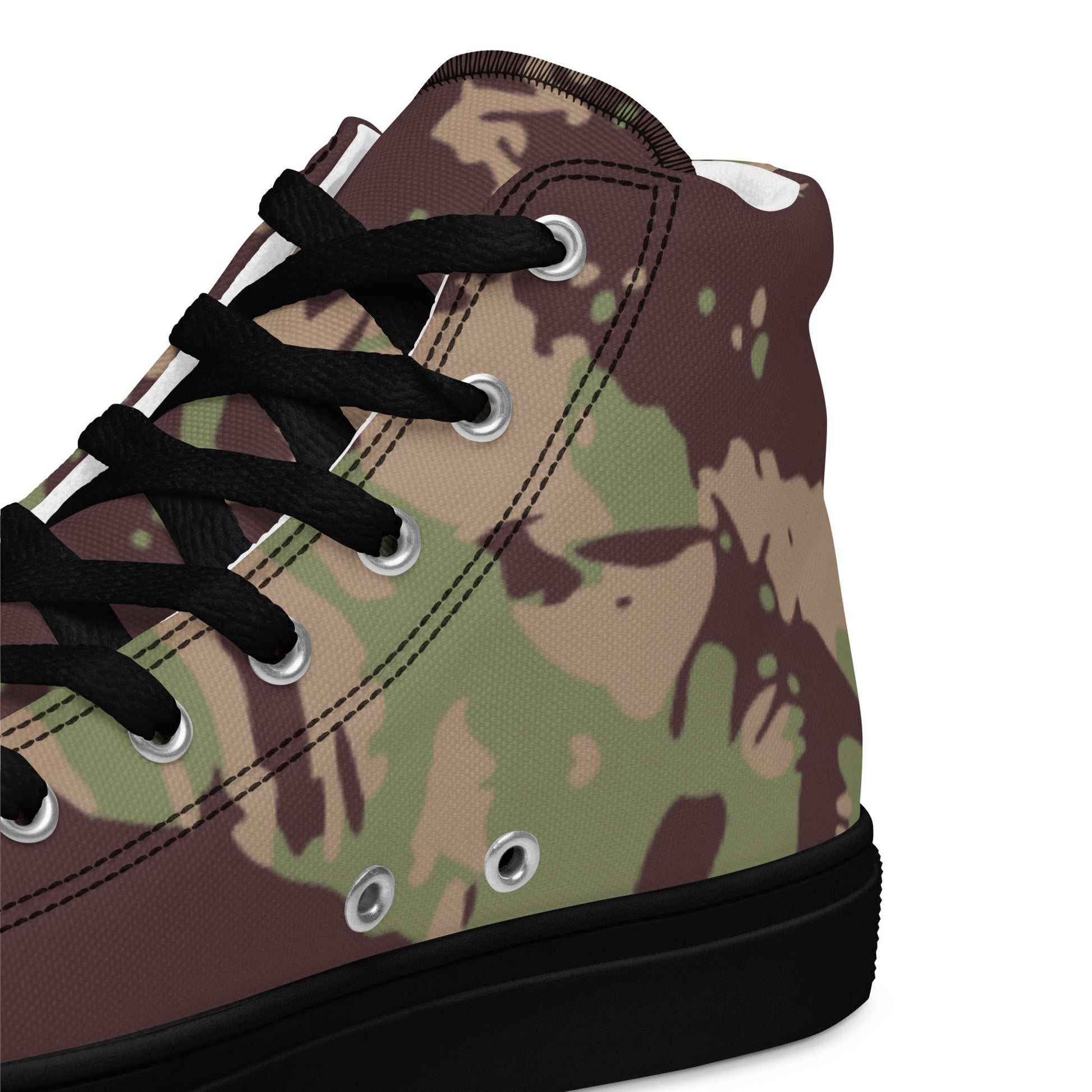 Mozambique Lizard CAMO Mens high top canvas shoes - High Top Canvas Shoes