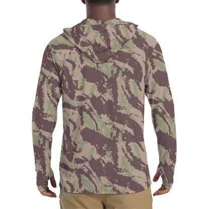 Mozambique Lizard CAMO Mens Sunscreen Sports Hoodie With Thumb Holes Hoodies