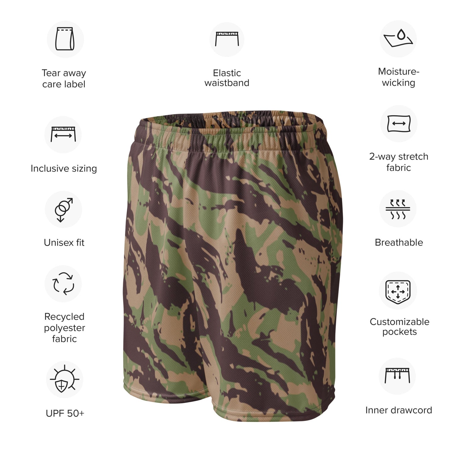 Mozambique Lizard CAMO Unisex mesh shorts - Mesh Shorts