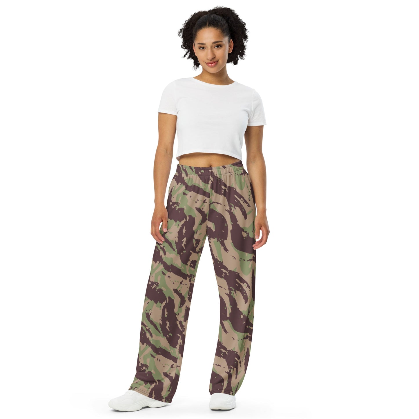 Mozambique Lizard CAMO unisex wide leg pants Wide Pants