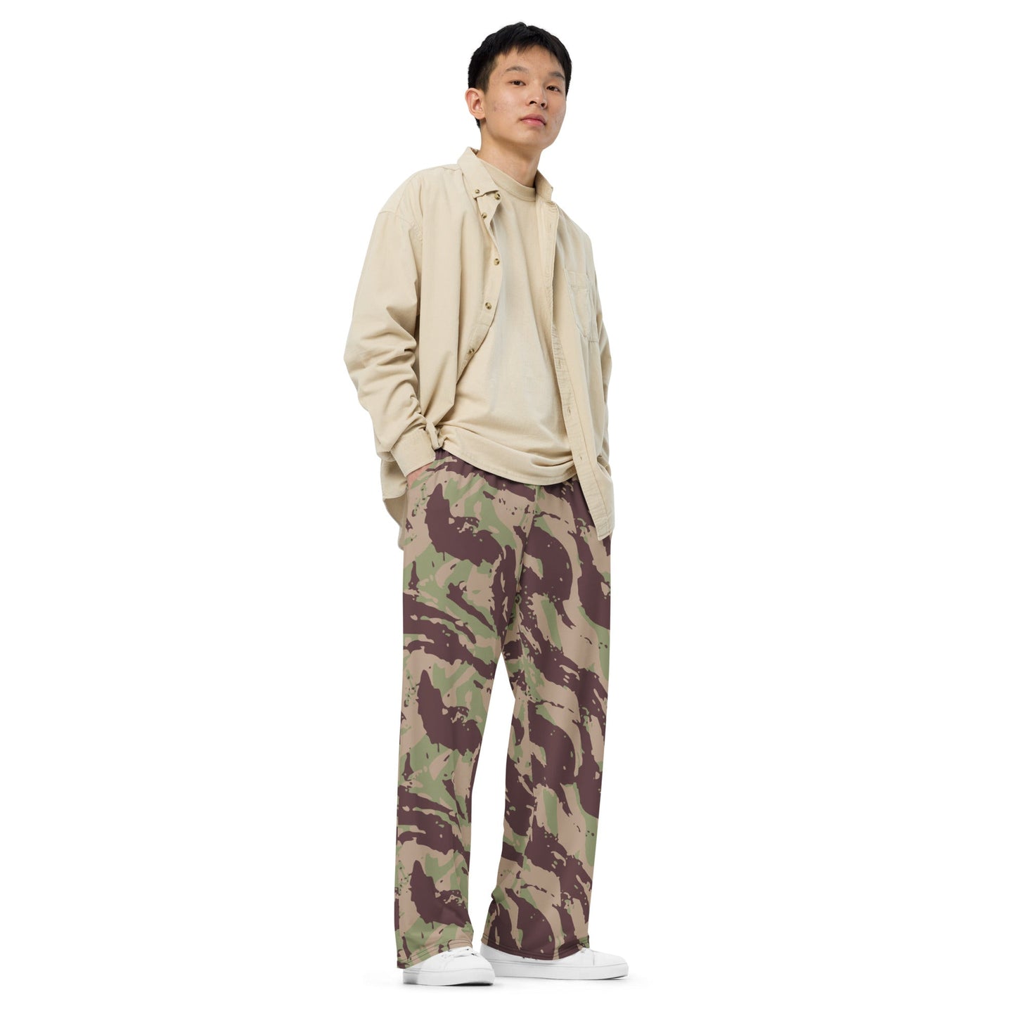 Mozambique Lizard CAMO unisex wide leg pants Wide Pants