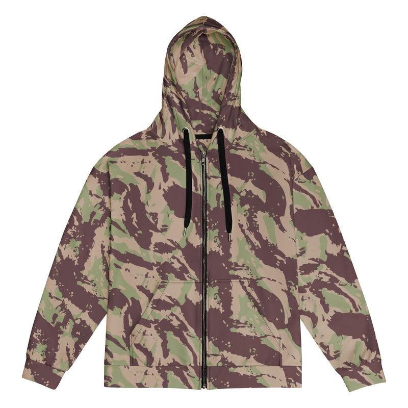 Lizard Mozambique CAMO Unisex Zip Hoodie - 2XS