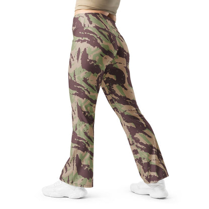 Mozambique Vertical Lizard CAMO Flare leggings - 2XS - Womens Leggings