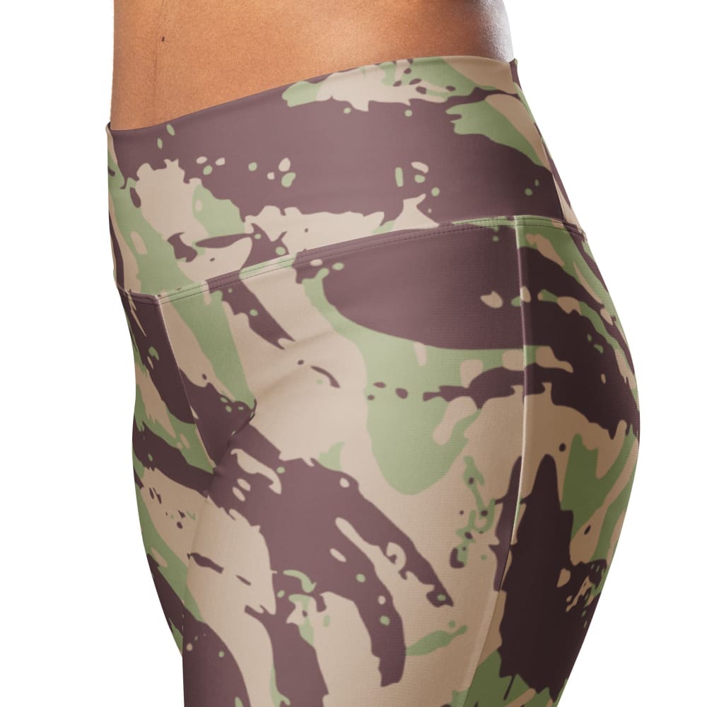 Mozambique Vertical Lizard CAMO Flare leggings - Womens Leggings