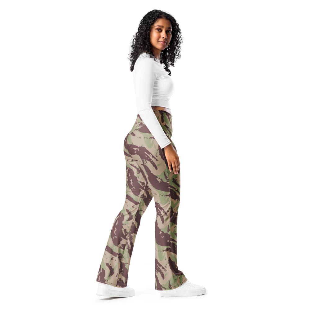 Mozambique Vertical Lizard CAMO Flare leggings - Womens Leggings