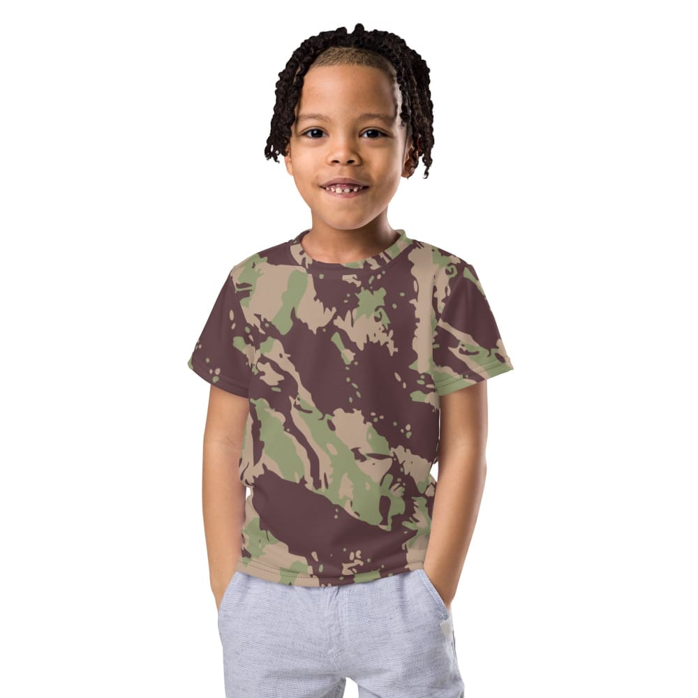 Mozambique Vertical Lizard CAMO Kids crew neck t-shirt - 2T - Crew Neck T-shirt