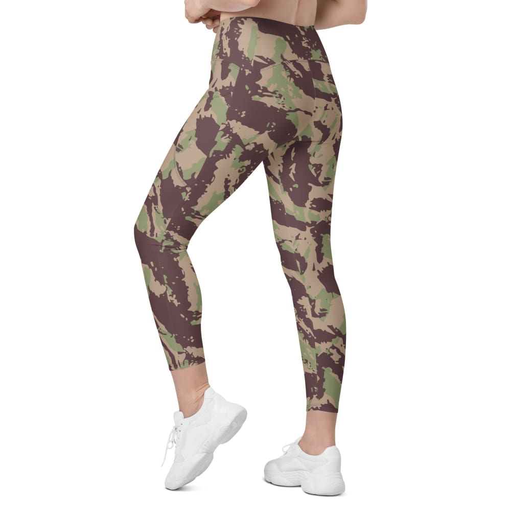 Mozambique Vertical Lizard CAMO Leggings with pockets - Womens With Pockets