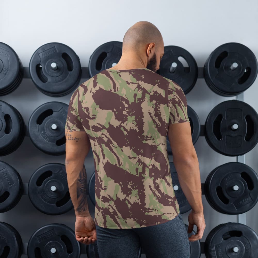 Mozambique Vertical Lizard CAMO Men’s Athletic T-shirt - Mens T-Shirt