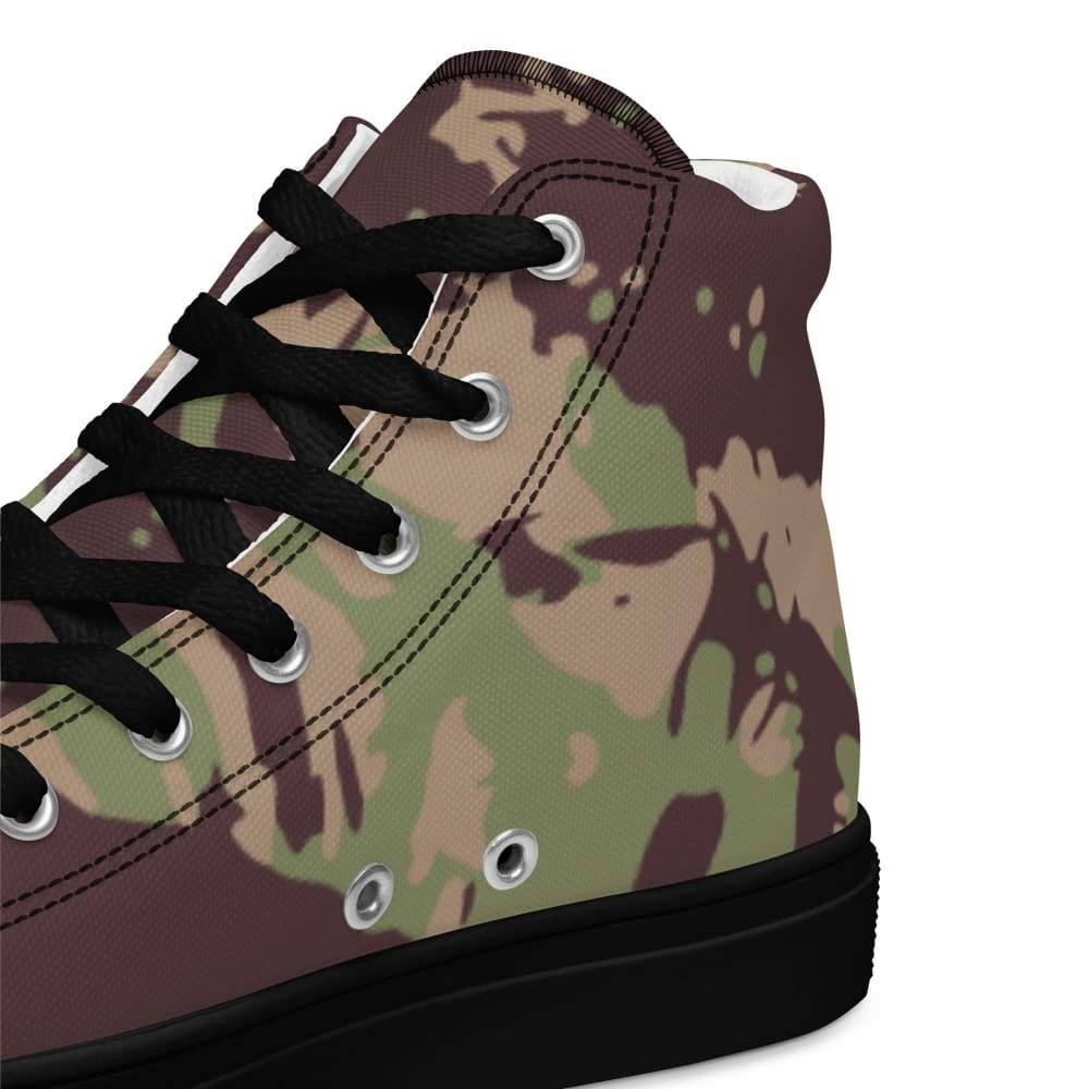 Mozambique Vertical Lizard CAMO Men’s high top canvas shoes - Mens High Top Canvas Shoes