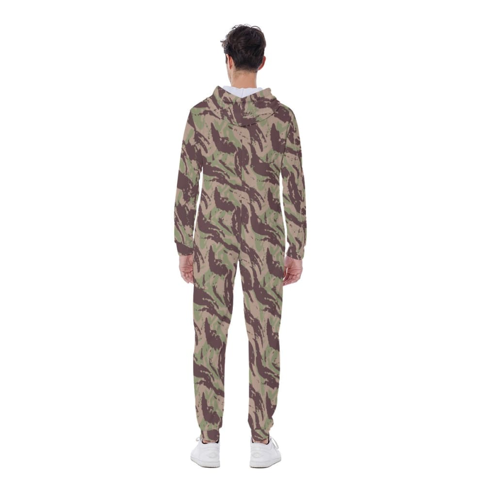 Mozambique Vertical Lizard CAMO Men’s Hooded Jumpsuit - Mens