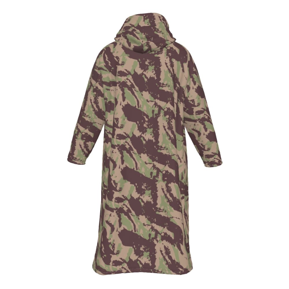 Mozambique Vertical Lizard CAMO Men’s Sherpa Zip Up Long Coat - Mens