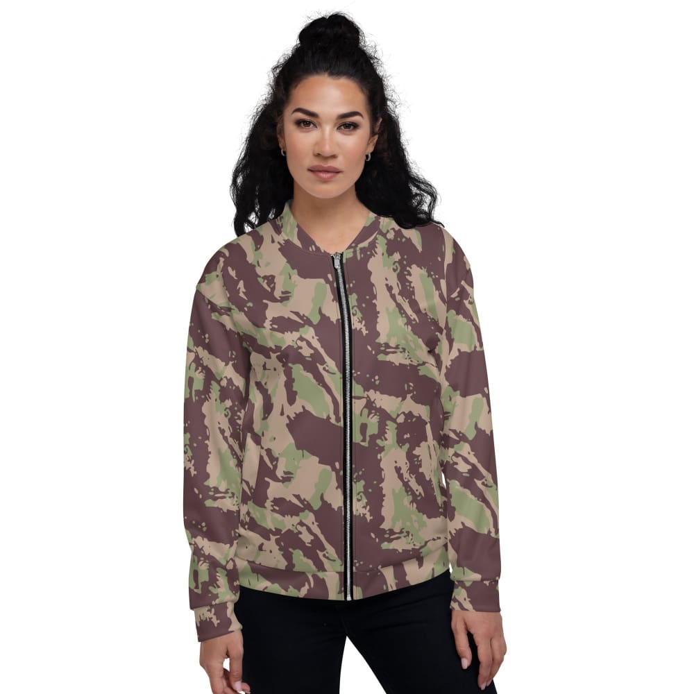 Mozambique Vertical Lizard CAMO Unisex Bomber Jacket