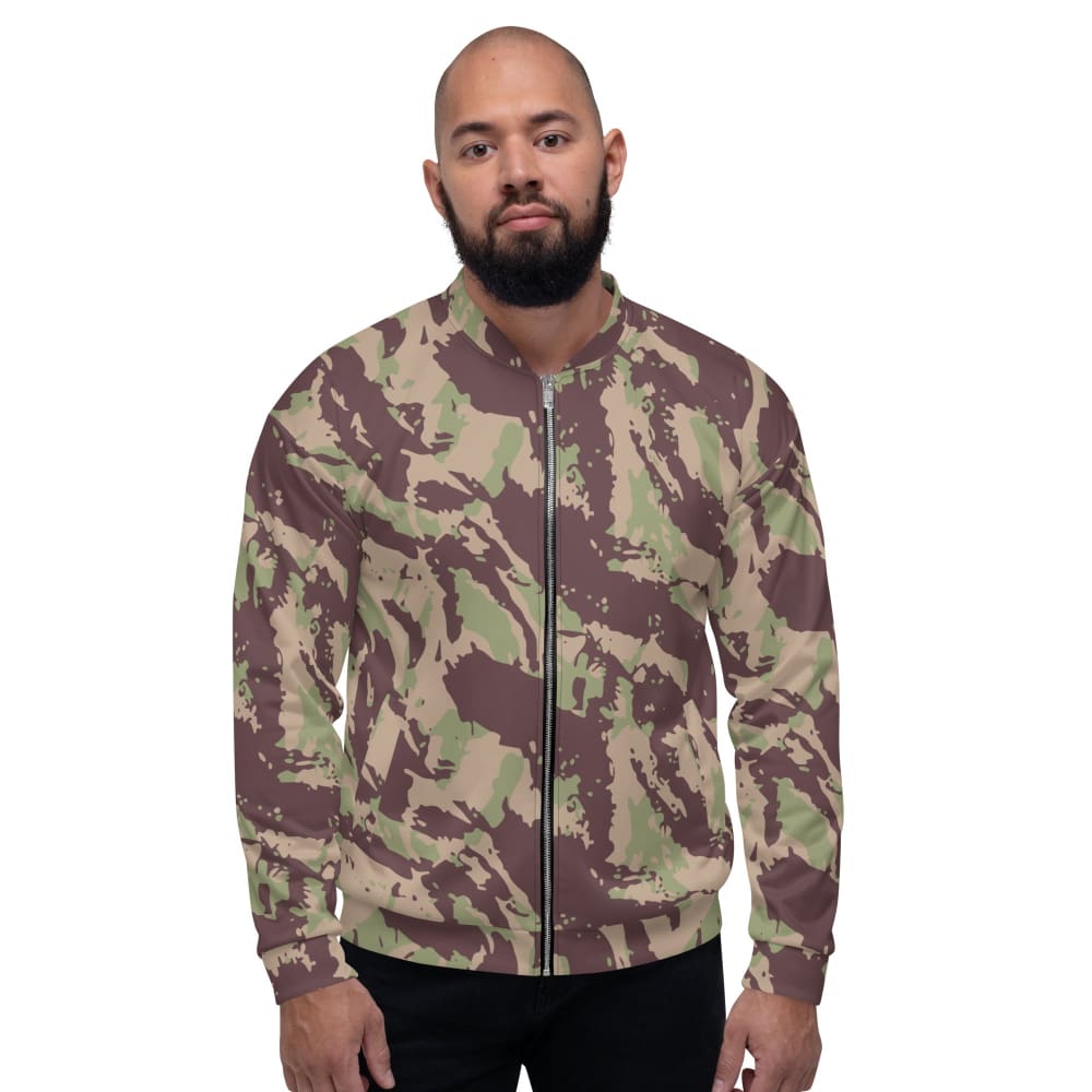 Mozambique Vertical Lizard CAMO Unisex Bomber Jacket