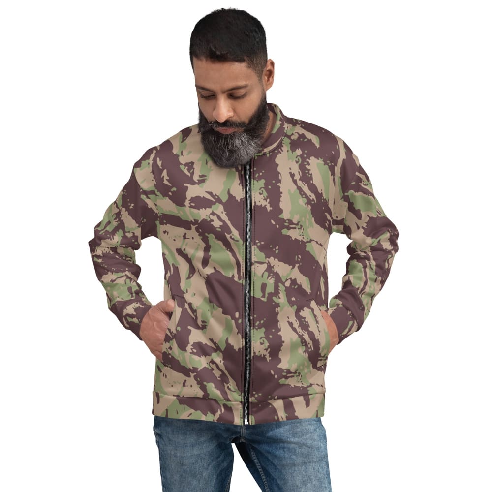 Mozambique Vertical Lizard CAMO Unisex Bomber Jacket