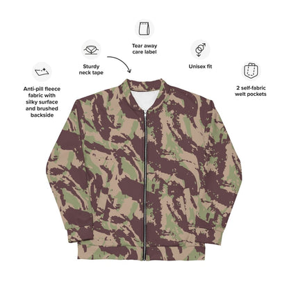 Mozambique Vertical Lizard CAMO Unisex Bomber Jacket