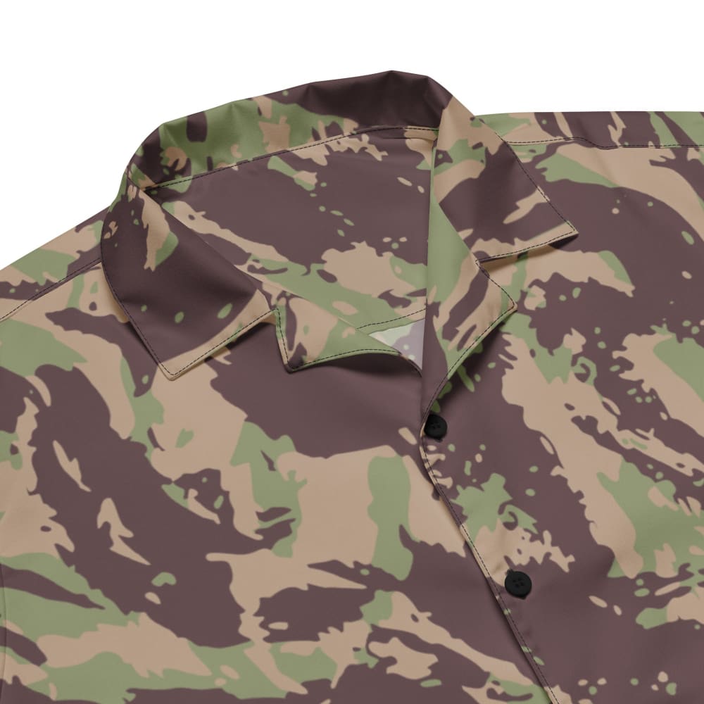 Mozambique Vertical Lizard CAMO Unisex button shirt - Button Shirt