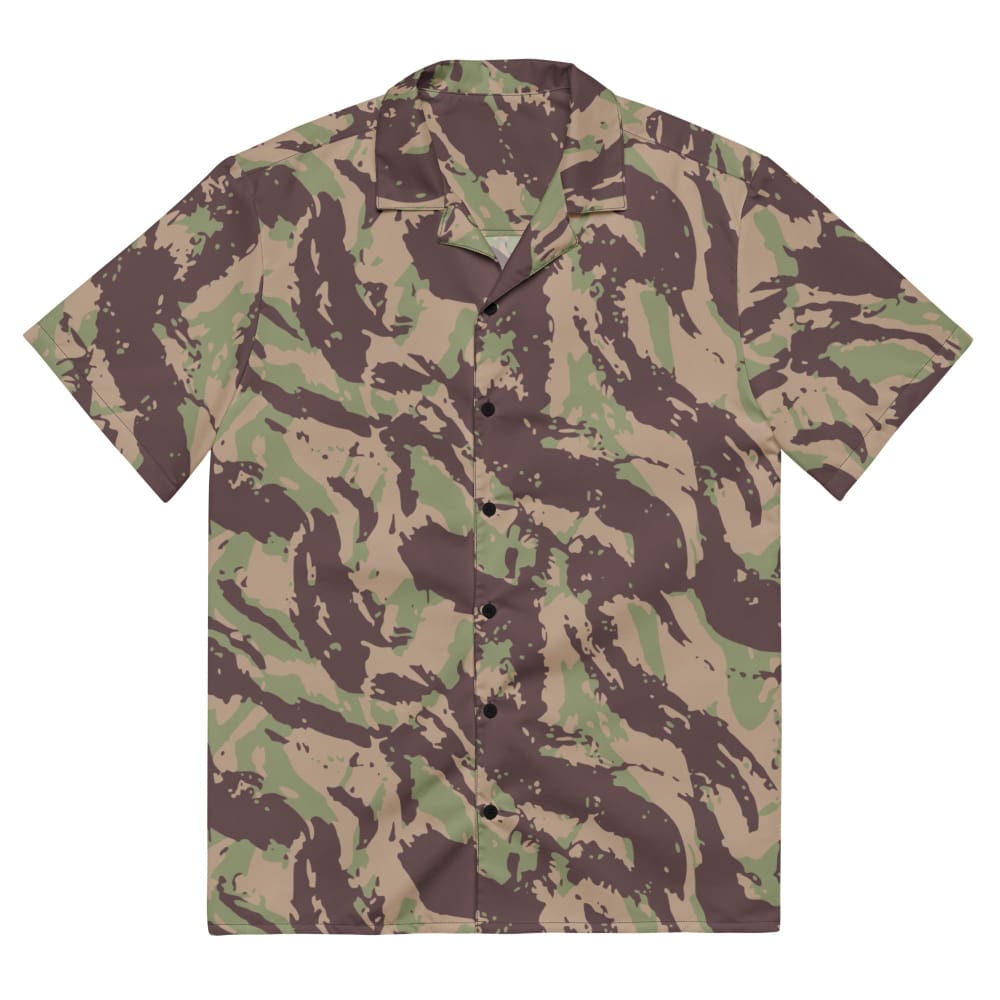 Mozambique Vertical Lizard CAMO Unisex button shirt - Button Shirt