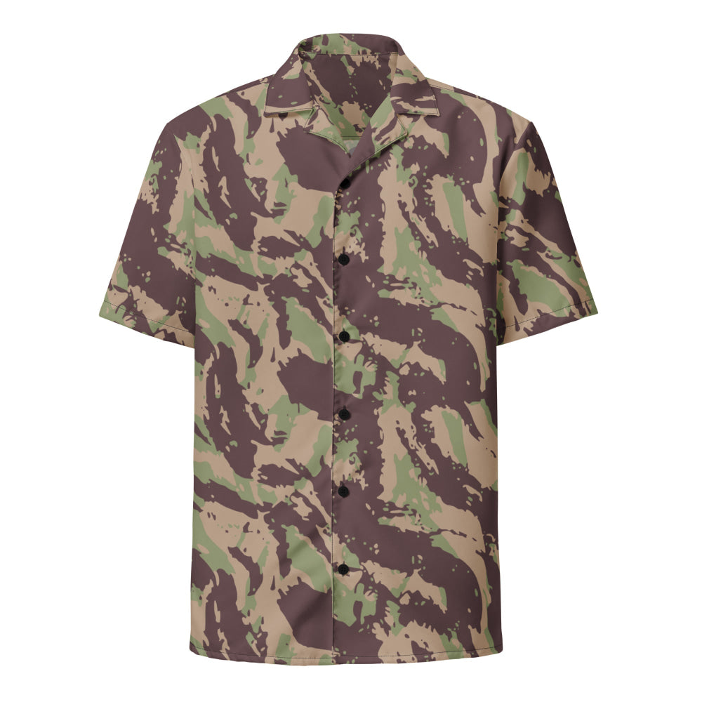 Mozambique Vertical Lizard CAMO Unisex button shirt - Button Shirt