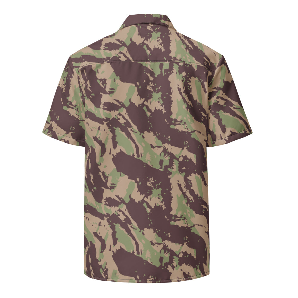 Mozambique Vertical Lizard CAMO Unisex button shirt - Button Shirt