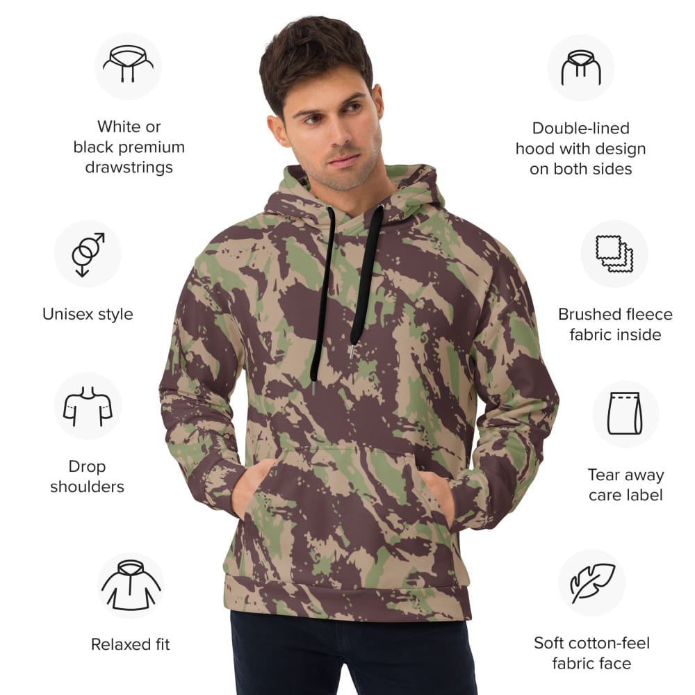 Mozambique Vertical Lizard CAMO Unisex Hoodie