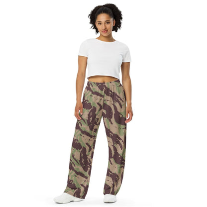 Mozambique Vertical Lizard CAMO unisex wide-leg pants - Unisex Wide-Leg Pants