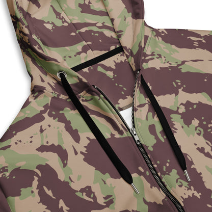 Mozambique Vertical Lizard CAMO Unisex zip hoodie - Zip Hoodie