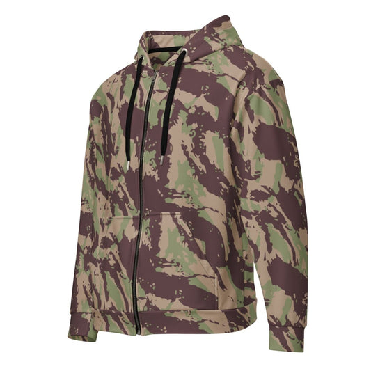 Mozambique Vertical Lizard CAMO Unisex zip hoodie - 2XS - Zip Hoodie