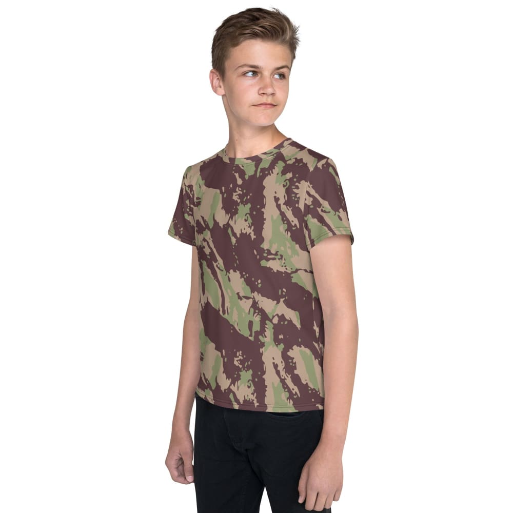 Mozambique Vertical Lizard CAMO Youth crew neck t-shirt - Crew Neck T-shirt