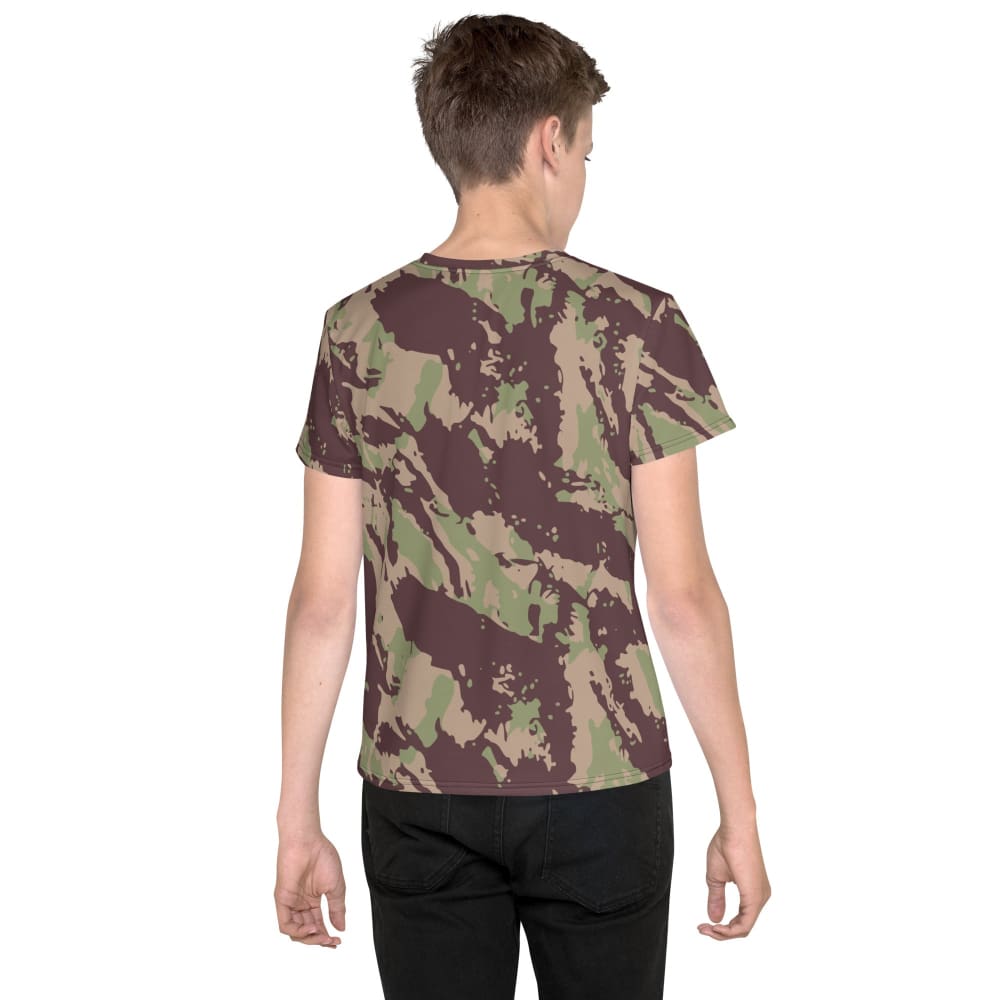 Mozambique Vertical Lizard CAMO Youth crew neck t-shirt - Crew Neck T-shirt