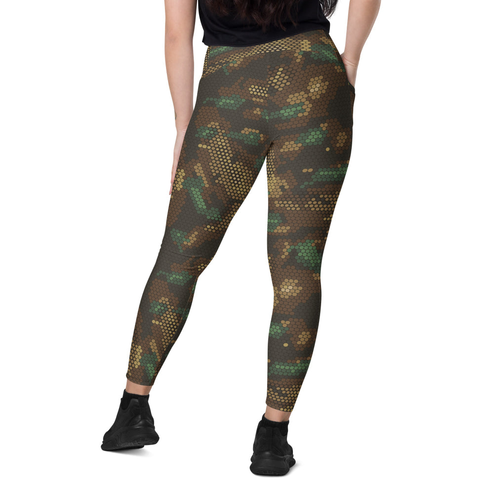 Multi-terrain Dot CAMO Leggings with pockets - Womens With Pockets