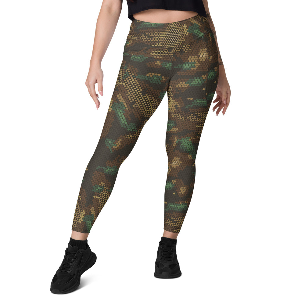 Multi-terrain Dot CAMO Leggings with pockets - Womens With Pockets