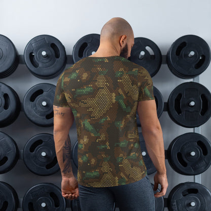 Multi-terrain Dot CAMO Men’s Athletic T-shirt - Mens T-Shirt