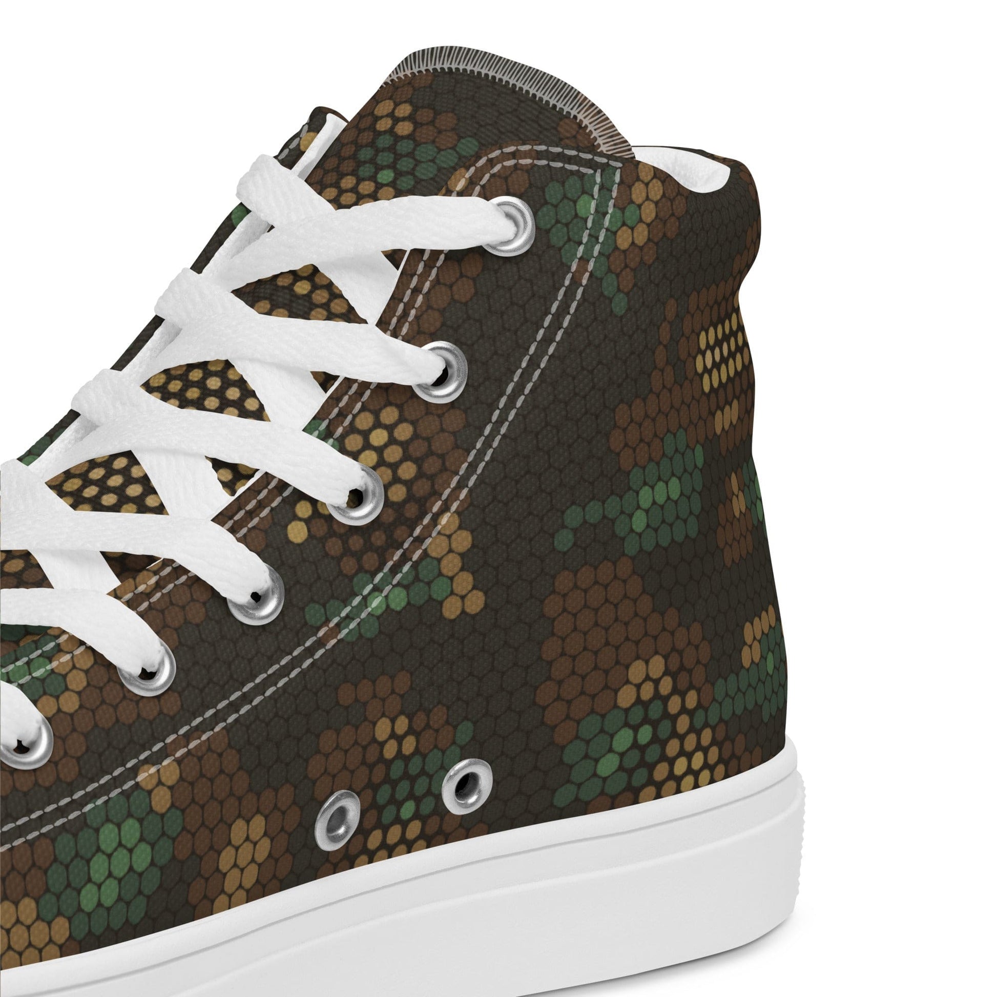 Multi-terrain Dot CAMO Men’s high top canvas shoes - Mens High Top Canvas Shoes