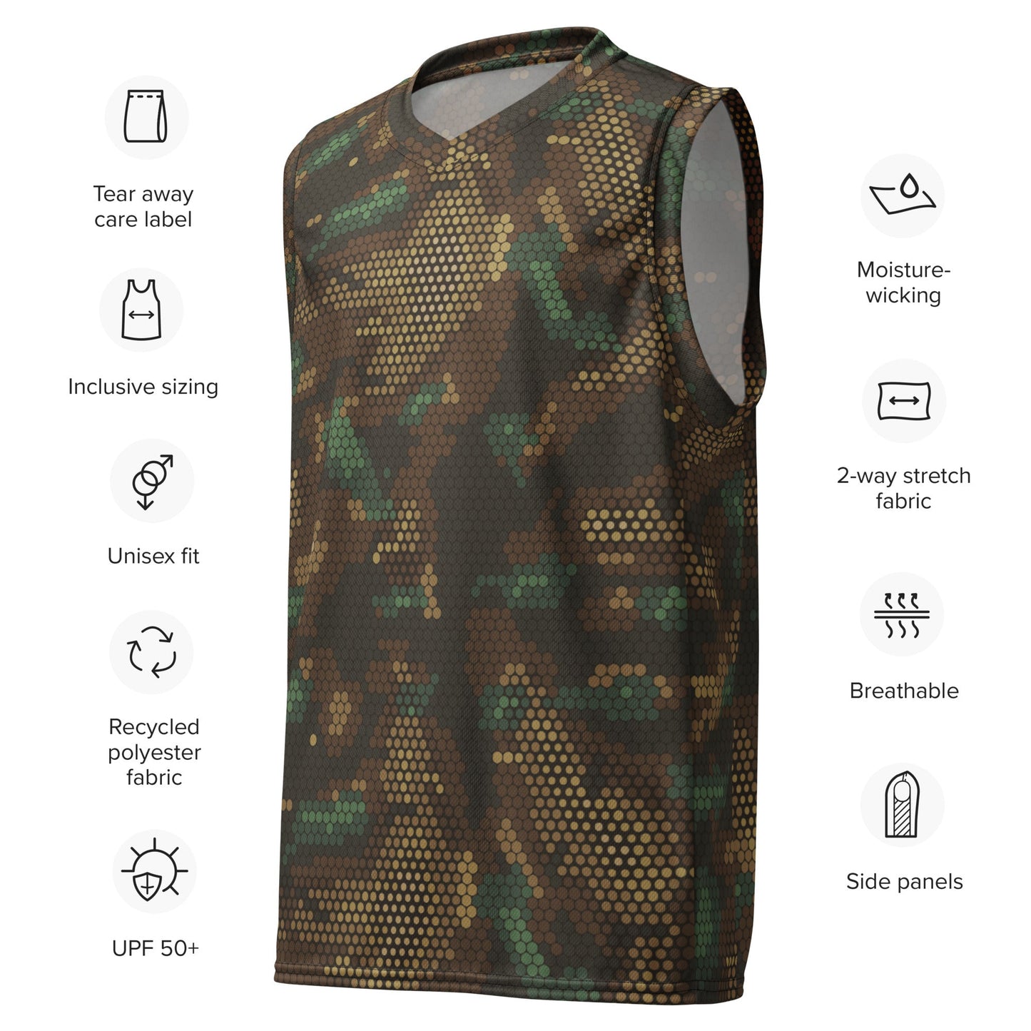 Multi-terrain Dot CAMO unisex basketball jersey - Basketball Jerseys