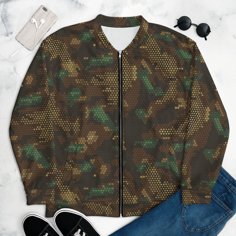 Multi-terrain Dot CAMO Unisex Bomber Jacket - XS