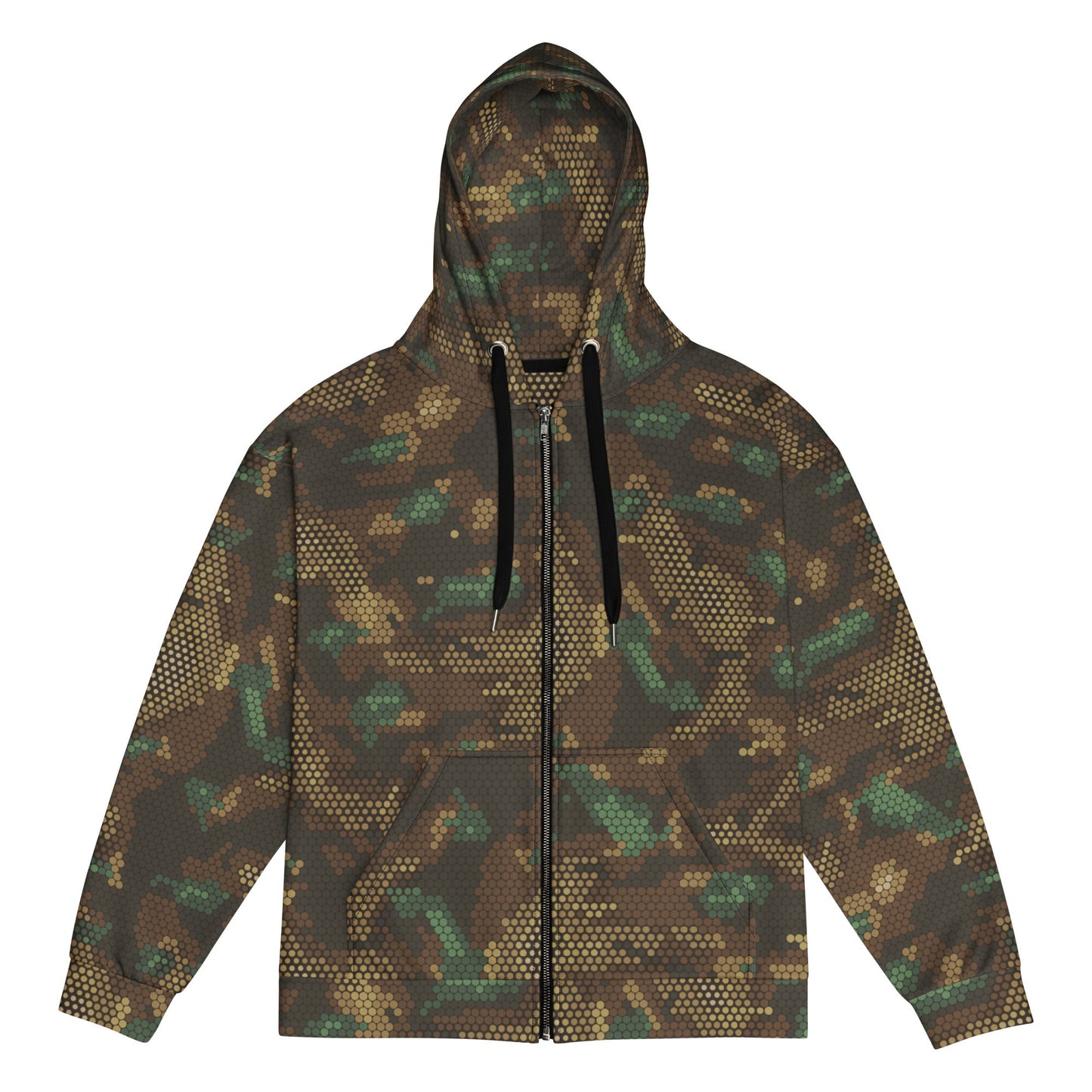 Multi-terrain Dot CAMO Unisex Zip Hoodie - 2XS