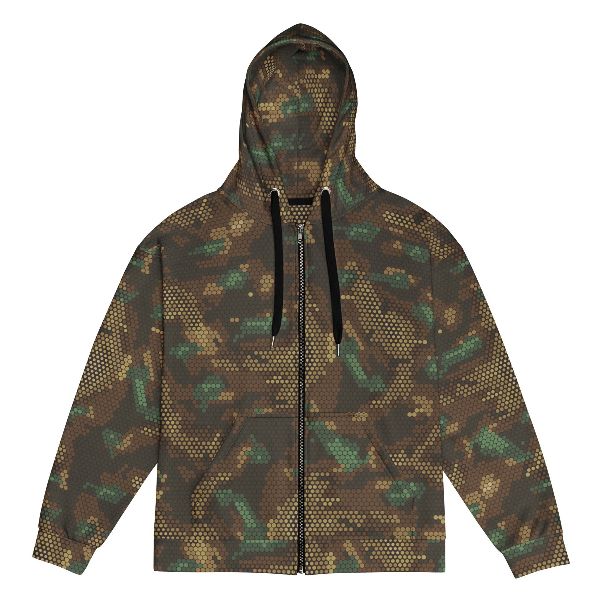 Multi-terrain Dot CAMO Unisex Zip Hoodie - 2XS